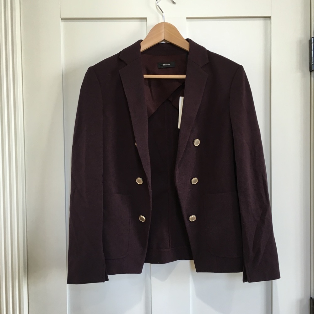 Theory Jonita K Blazer Jacket Garnet - Picture 3 of 5